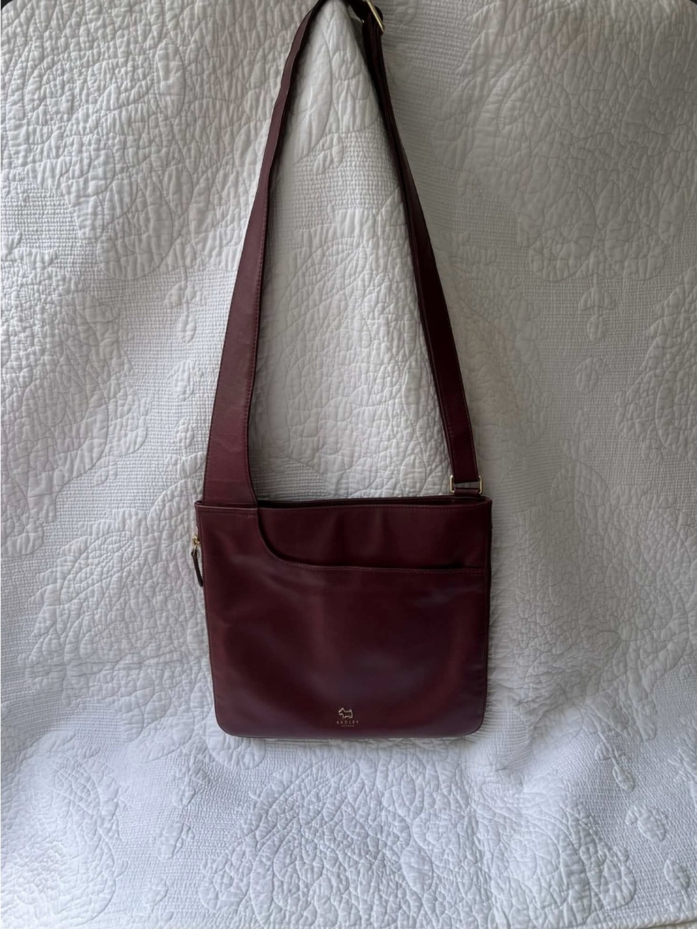 RADLEY LONDON Plum Leather Crossbody Shoulder Bag